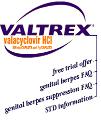 Valtrex Logo and Buttons--See text links for navigation